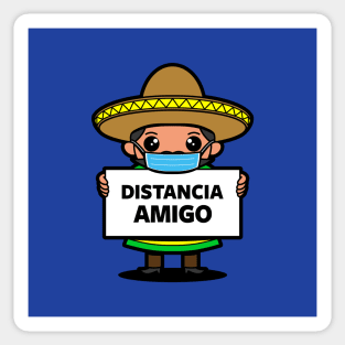 Funny Kawaii Social Distancing Mexican Cartoon Sticker
